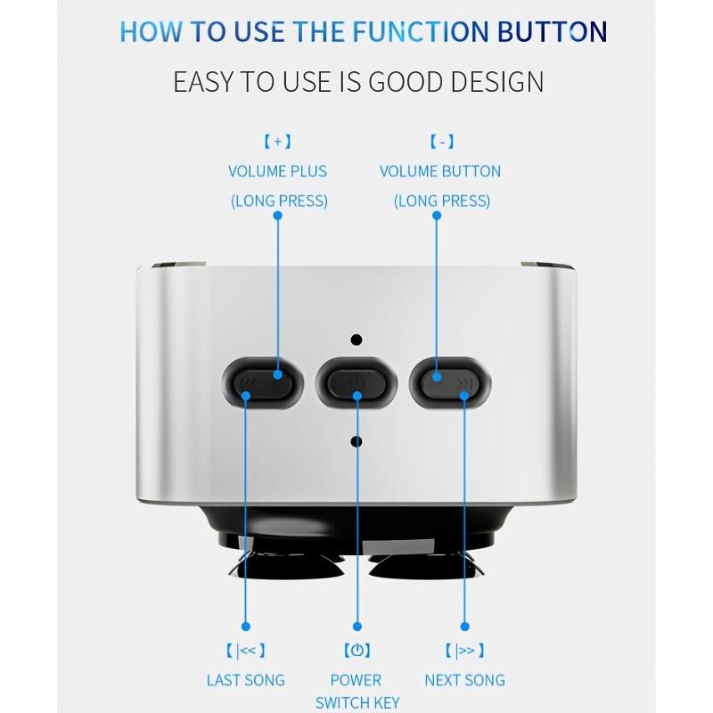 Wireless TWS Speaker | Compact, High-Fidelity Sound, 360° Surround Sound, Sleek Metallic Shell, USB Type-C Charging, Dynamic Audio Experience for Computers