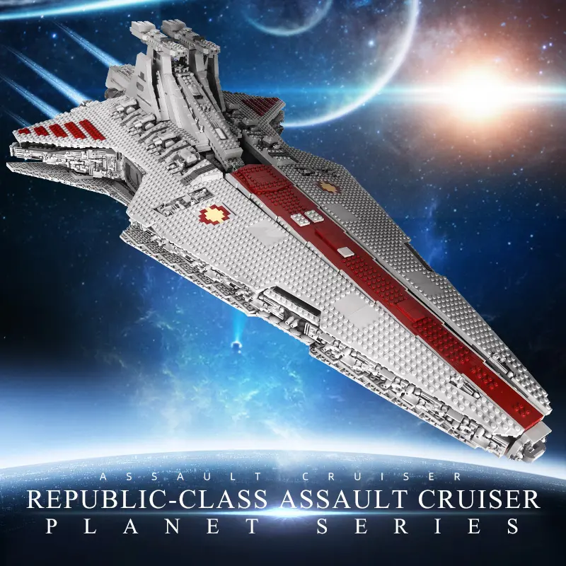 Star Spaceship Republic Attack Cruiser Building Block Toy UCS MOC Collection 6685 Pcs Replica Rocket Model Kit Model Aircraft