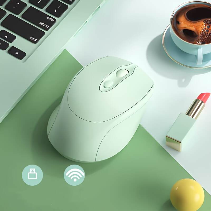 [Wireless Mouse] Rechargeable Ergonomic Wireless Mouse (BT & 2.4G) | Computer Cordless Mouse with USB Receiver for PC Mac Laptop