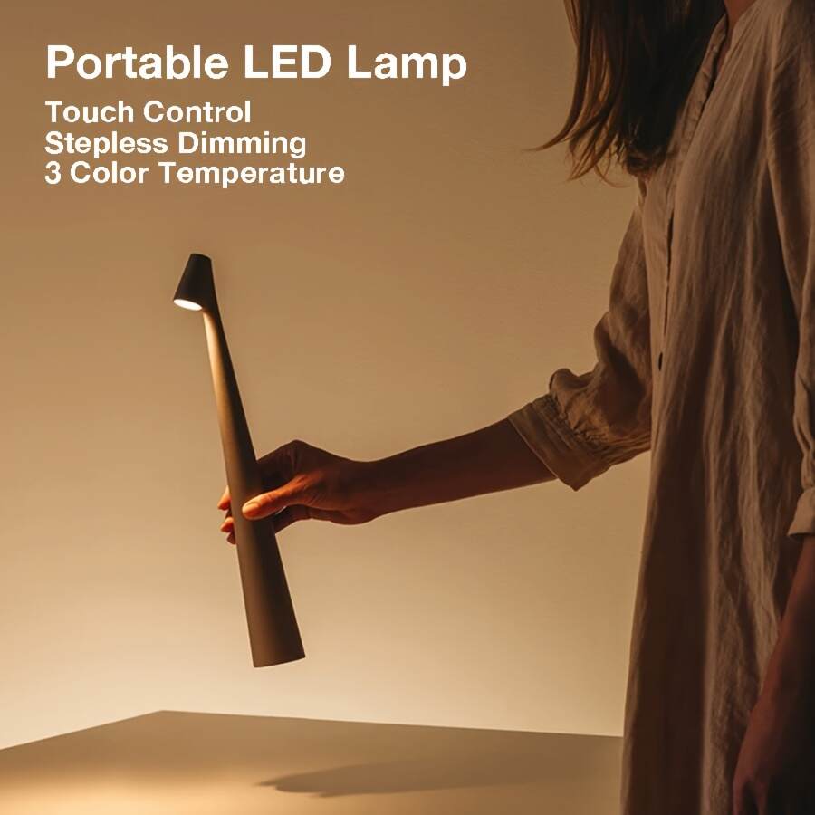 [Portable LED Lamp] Rechargeable Modern LED Table Lamp | Portable Touch Control for Home Decoration