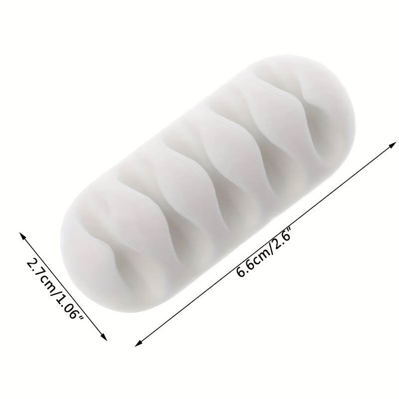 Desktop Phone Cable Winder Earphone Clip Charger Organizer Management Wire Cord Fixer Silicone Holder 5 Slots Strip