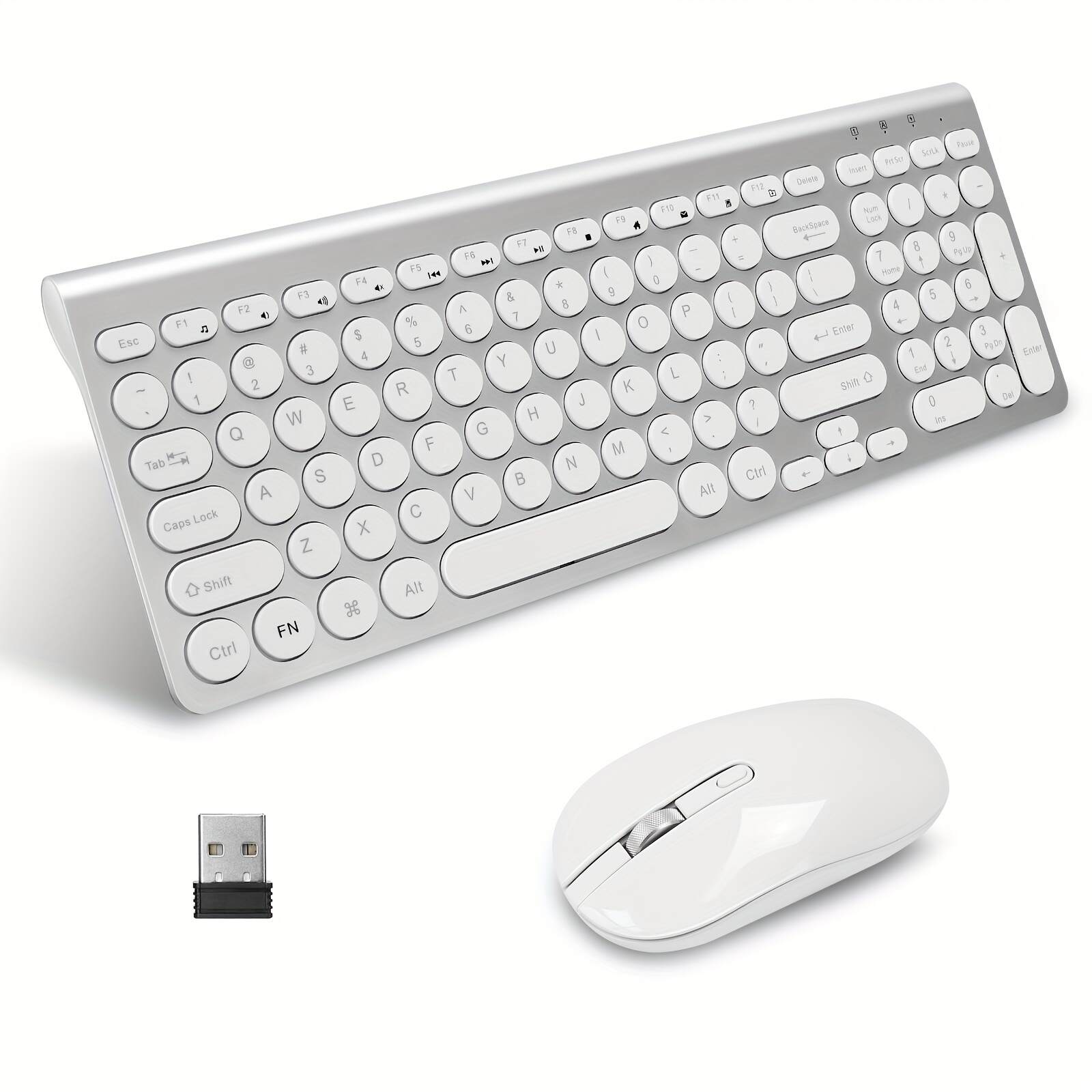 Wireless Keyboard & Mouse Combo, Wireless USB Mouse & Computer Keyboard Combo, Small & Silent, For Windows Laptops, Desktops, PCs