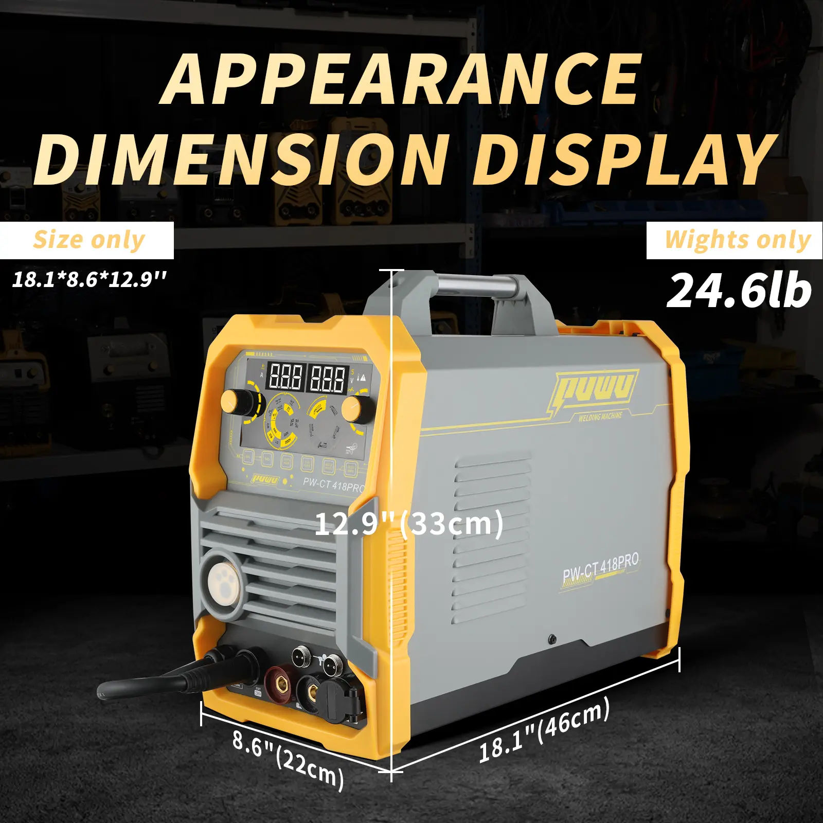 CT-418PRO Plasma Cutter Welder Gas MIG/Gasless MIG/HF TIG/Stick/CUT 5 in 1 Aluminum Welding Machine 110V/220V Dual Voltage IGBT Inverter LED Display MP200 Multi Process Welder with Accessories,summervibes