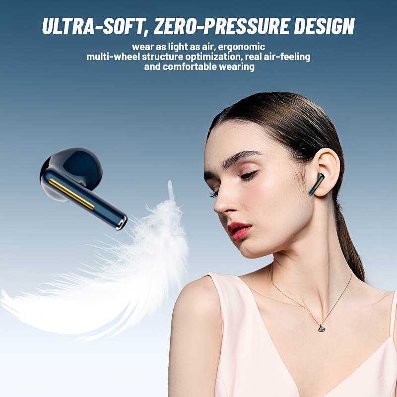 True Wireless Stereo Headset, Ear Buds | for iPhone/Samsung/Android/iOS, ENC Noise Reduction, Gift for Birthday/Easter/Boyfriends/Girlfriends/Christmas/Halloween