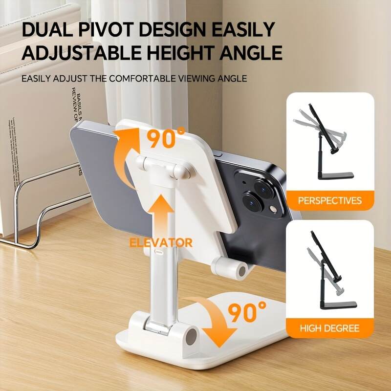 Mobile Phone Holder, Stable And Durable, Adjustable Height, Universal ABS Material, Mobile Phone Holder, Suitable for All Mobile Phone Models, Multiple Colors Available