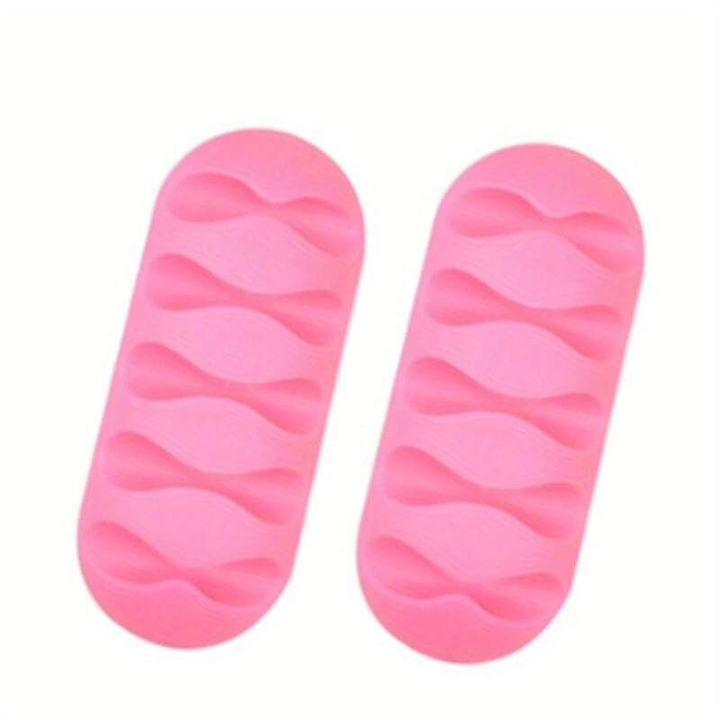 Desktop Phone Cable Winder Earphone Clip Charger Organizer Management Wire Cord Fixer Silicone Holder 5 Slots Strip