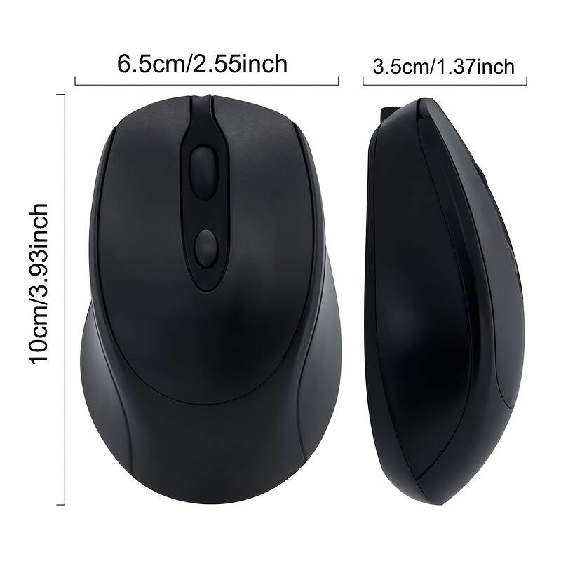 [Wireless Mouse] Rechargeable Wireless Mouse | Updated Small Ergonomic Mouse, 2.4G+Bt Dual-Mode Connection, with USB Receiver, Suitable for Pc Computers, Laptops And Desktops, with Silent Click Function