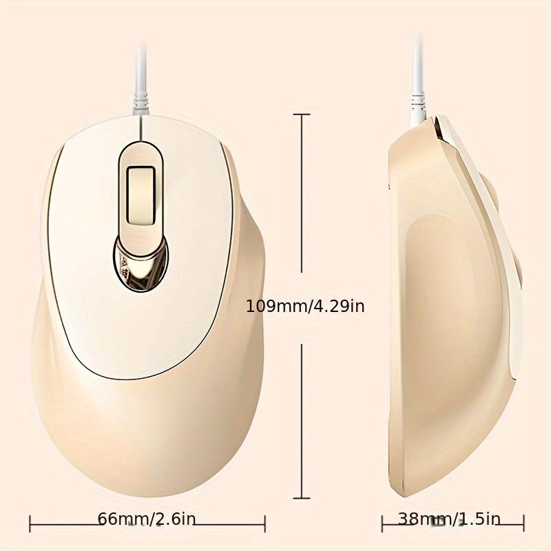 V2 Wired Mouse for Women - Pink USB-Powered Desk Mouse with RGB Lighting, Ergonomic Design & Anti-Slip Rubberized Coating, Compatible with Office Laptops, Gaming & Work, Mouse for Desk, Laptop Accessory, Sleek Appearance, Durable Plastic Body