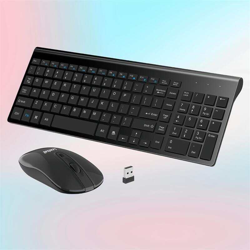 Wireless Keyboard and Mouse Combo | Compact and Silent Wireless USB Mouse and Computer Keyboard Set | for Windows Laptop, Desktop, PC