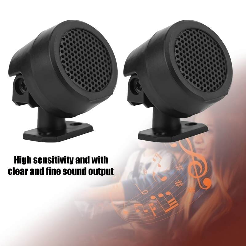 2pcs Car Tweeter Speakers Pre-wired Dome Audio System Super Loud Tweeter Speakers Auto Car Electronic Accessories