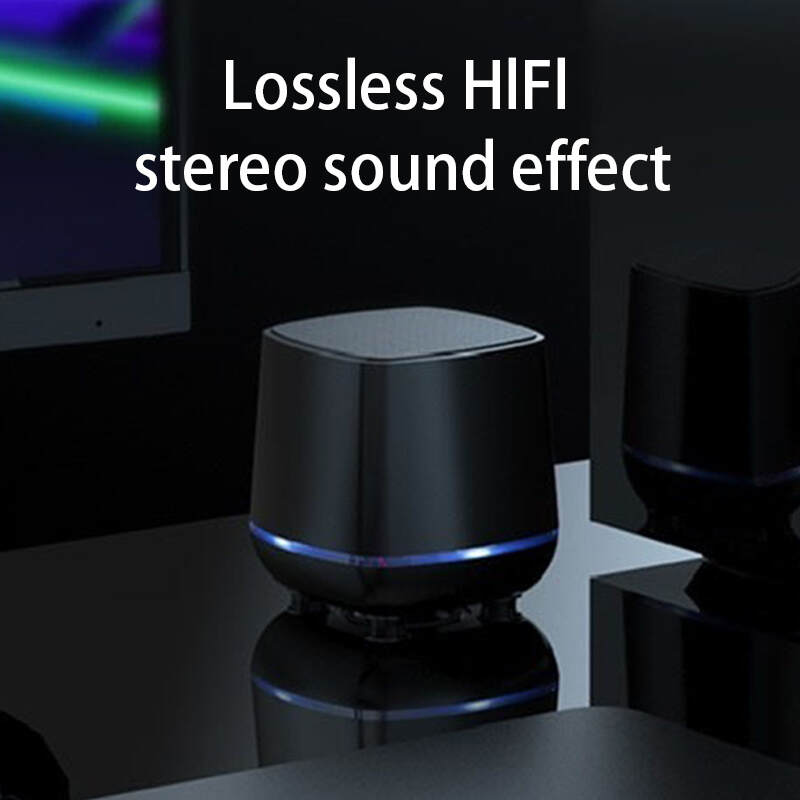 3D Surround Sound Round Speakers For PC - HiFi Stereo Portable Speakers With USB-C & 3.5mm Audio Jack, Vibrant RGB LED Lighting, Sleek Black Design - Ideal For Gaming & Home Theater Setups