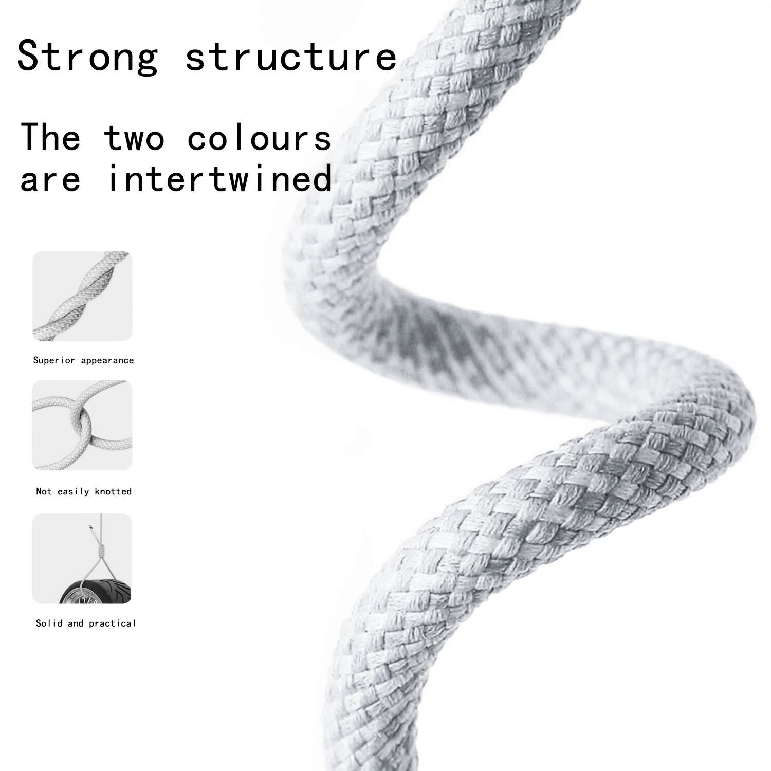 2pcs 60W USB-C to USB-C fast charging cable, 3-foot durable nylon braided flat data cable, suitable for iPhone 15/ Samsung/ Oppo/ Vivo/ Redmi and various Type-C interface products, high-speed transmission and fast charging, Type-C interface