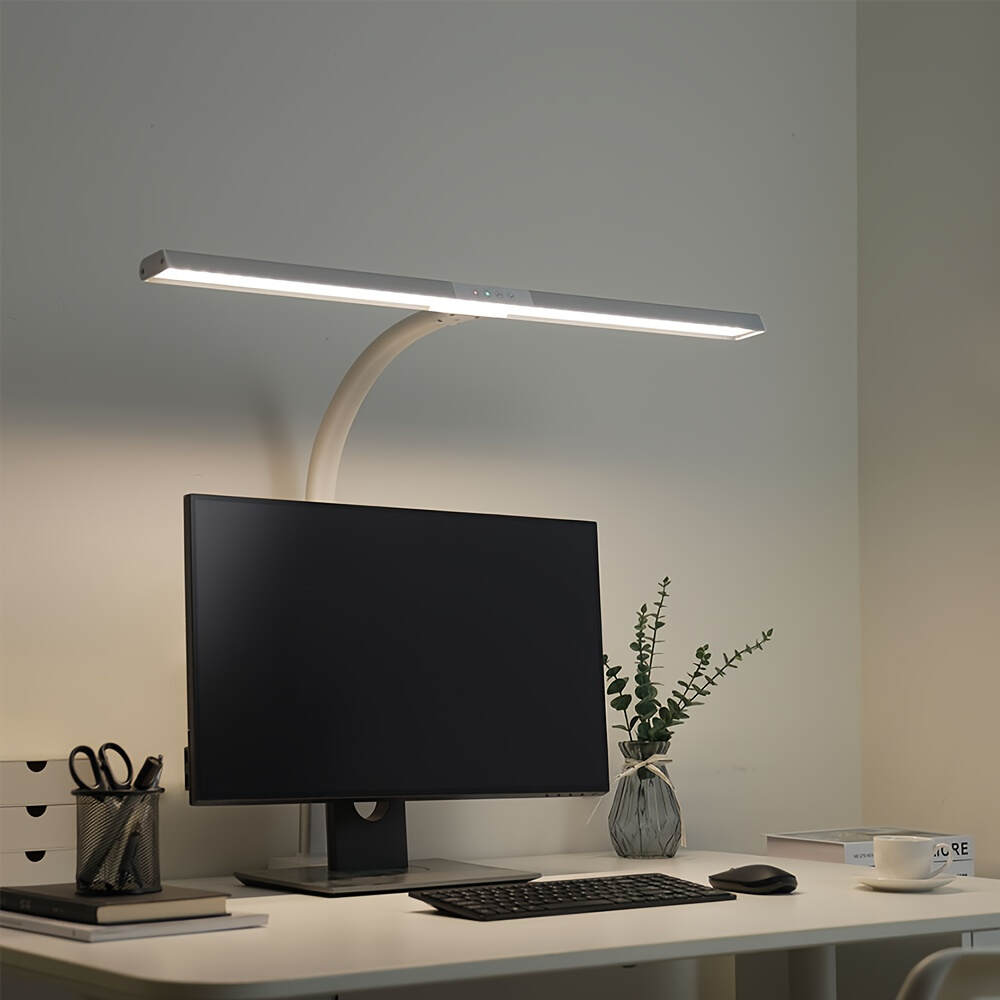 Home, Study, Office LED Desk Lamp, Eye-catching Desk Lamp with Adjustable Flexible Gooseneck Without Desktop Adjustment, Desk Lamp with Fixture for Reading, Study, University Dormitory Room