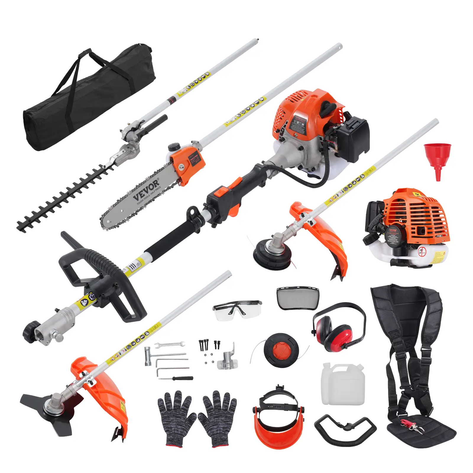 Multi-Functional Trimming Tools, Various specifications, Gas Hedge Trimmer, Weed Eater, String Trimmer, Edger, Pole Saw Chainsaw Pruner with Extension Pole Lawn Mower Garden