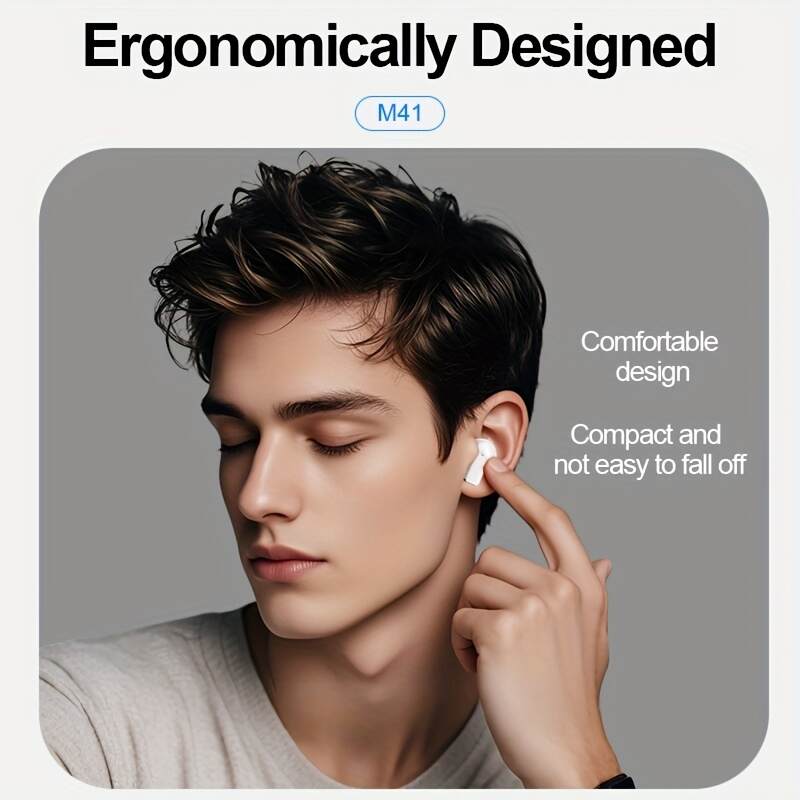 Wireless Earbuds with Volume Control, Semi-Open Design, High-Fidelity Sound, Touch Control, Lightweight for Gaming for Android for iPhone Cellphone Games Earpieces Smart Headphones