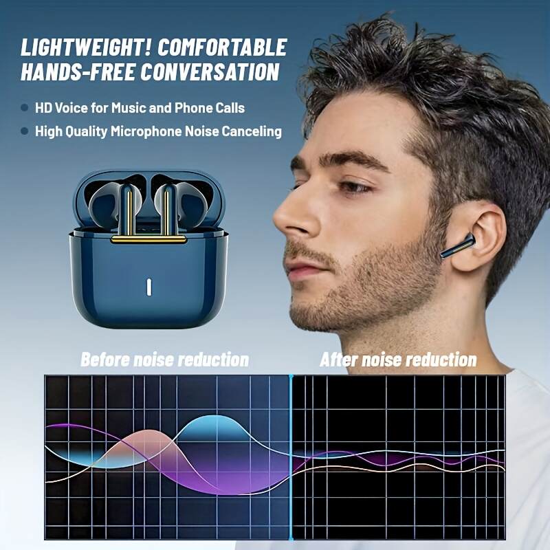 True Wireless Stereo Headset, Ear Buds | for iPhone/Samsung/Android/iOS, ENC Noise Reduction, Gift for Birthday/Easter/Boyfriends/Girlfriends/Christmas/Halloween