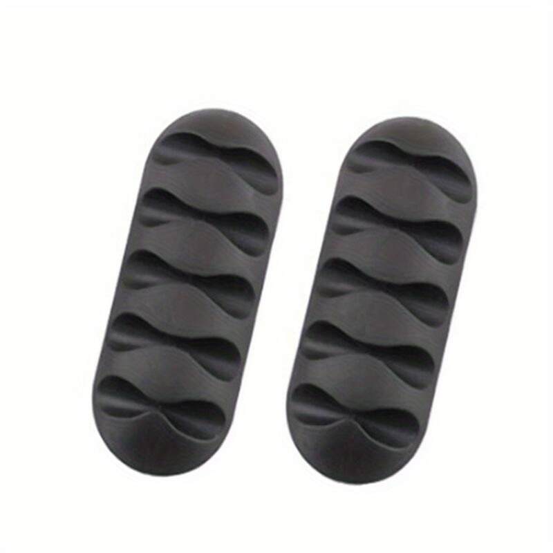 Desktop Phone Cable Winder Earphone Clip Charger Organizer Management Wire Cord Fixer Silicone Holder 5 Slots Strip