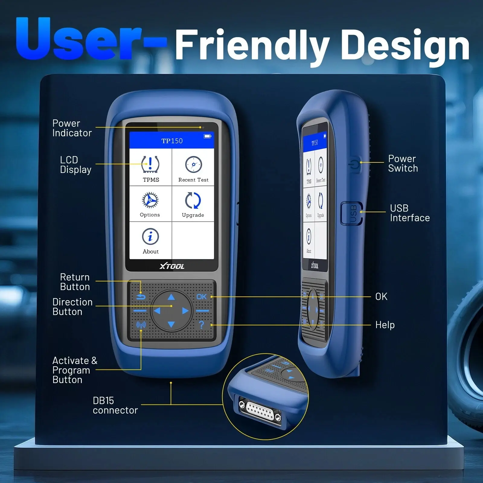 TP150 TPMS Programming Tool, 2026 TPMS Relearn Tool, Activate/Relearn/Diagnosis All Known TPMS Sensors, Program TS100 Sensors (315/ 433MHz), TPMS Reset Tool TPMS Programmer