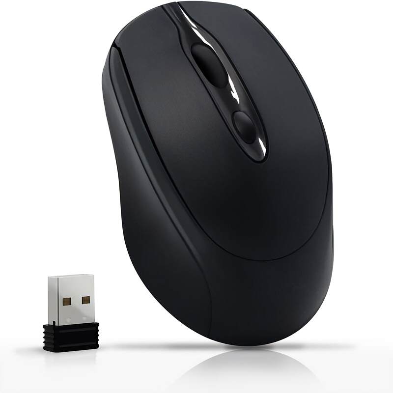 [Wireless Mouse] Rechargeable Wireless Mouse | Updated Small Ergonomic Mouse, 2.4G+Bt Dual-Mode Connection, with USB Receiver, Suitable for Pc Computers, Laptops And Desktops, with Silent Click Function