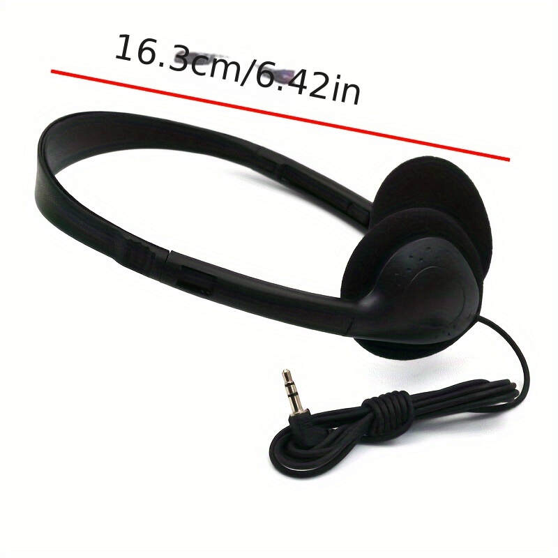 Tangle-Free Wired Headphones with 3.5mm Jack - VBVC, Volume Control, Ideal for Online Classes & Aviation Enthusiasts