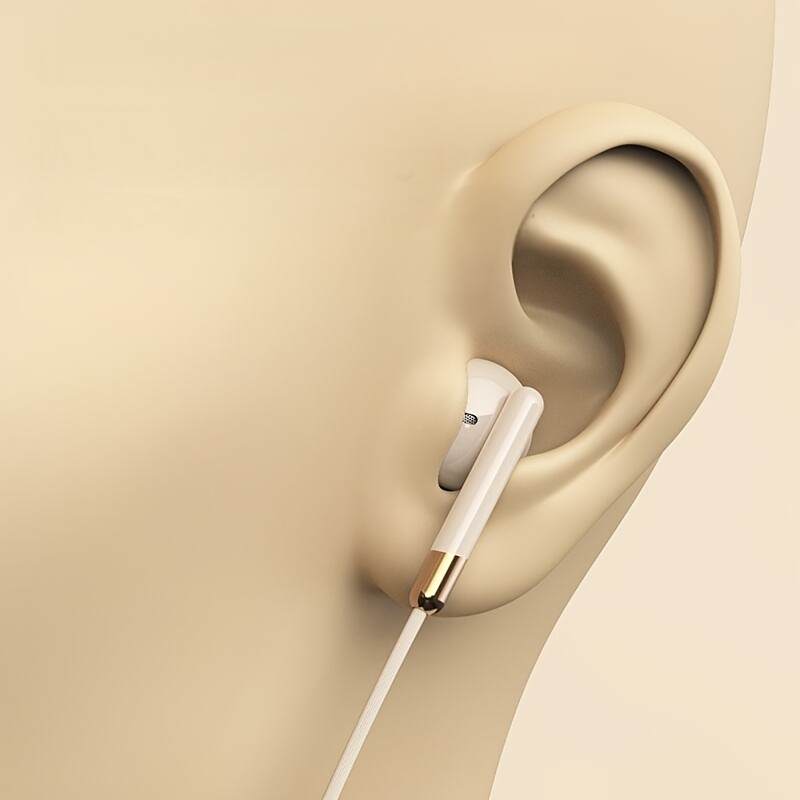 Half In-Ear Wired Headphones with Microphone for Calls, Suitable for Most 3.5mm Round Jacks, Type-C Digital Jack Wired Headphones for Gaming, Live Streaming, Karaoke, Sports Running Jumping Rope