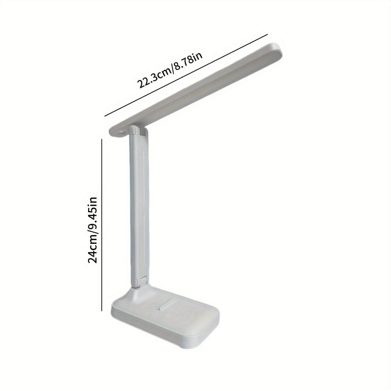 LED Foldable Desk Lamp, 3-Level Dimmable Touch Control, Eye-Care Reading Light for Bedroom, Office, Dorm, Studio, Multi-Scene Indoor Use, Rechargeable 800mAh Lithium Battery, No Wires, Christmas and New Year Gift, 1-Pack