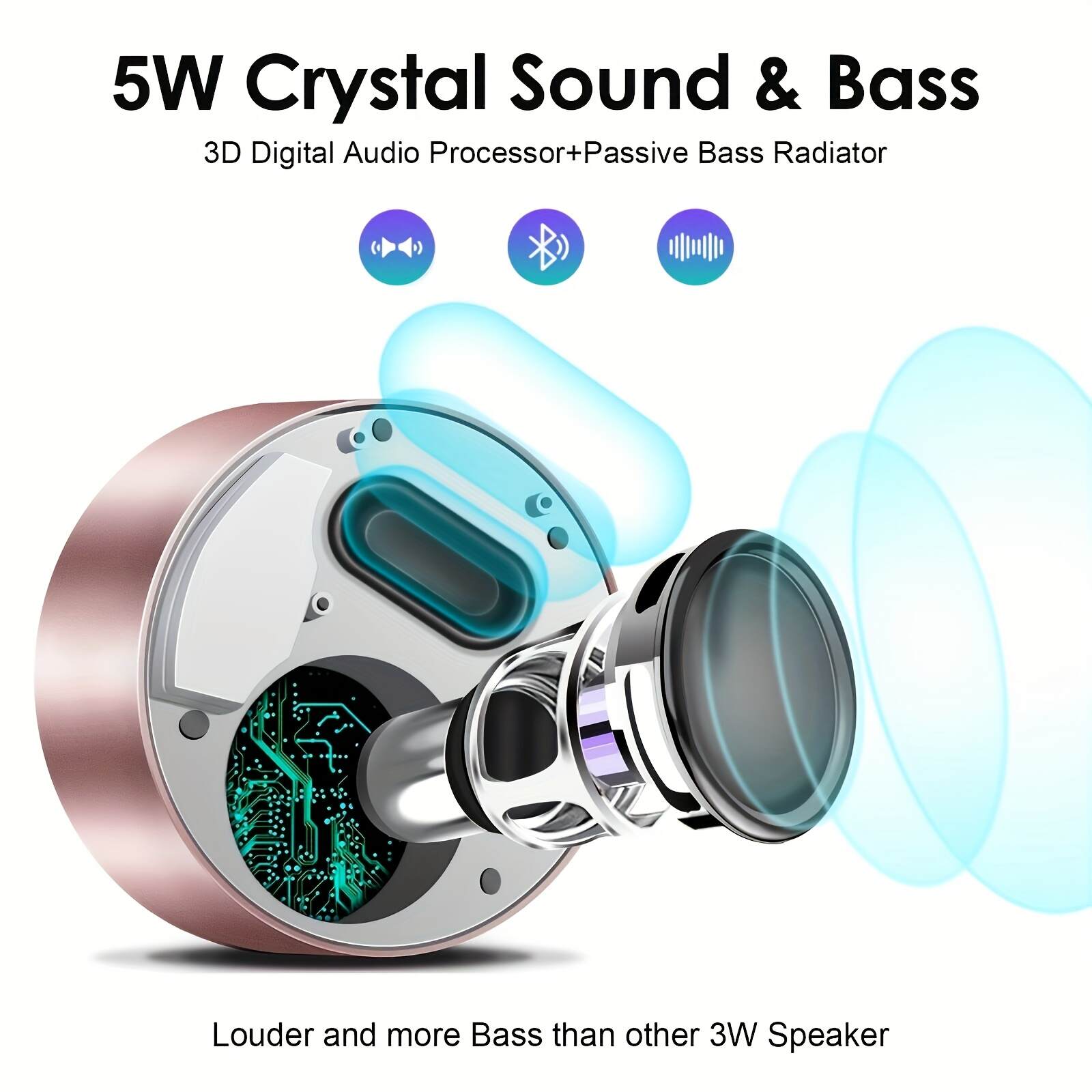 Portable Wireless Mini Speaker TWS Speaker HIFI Speaker Supports TF Card Radio 12 Hour Playback Time