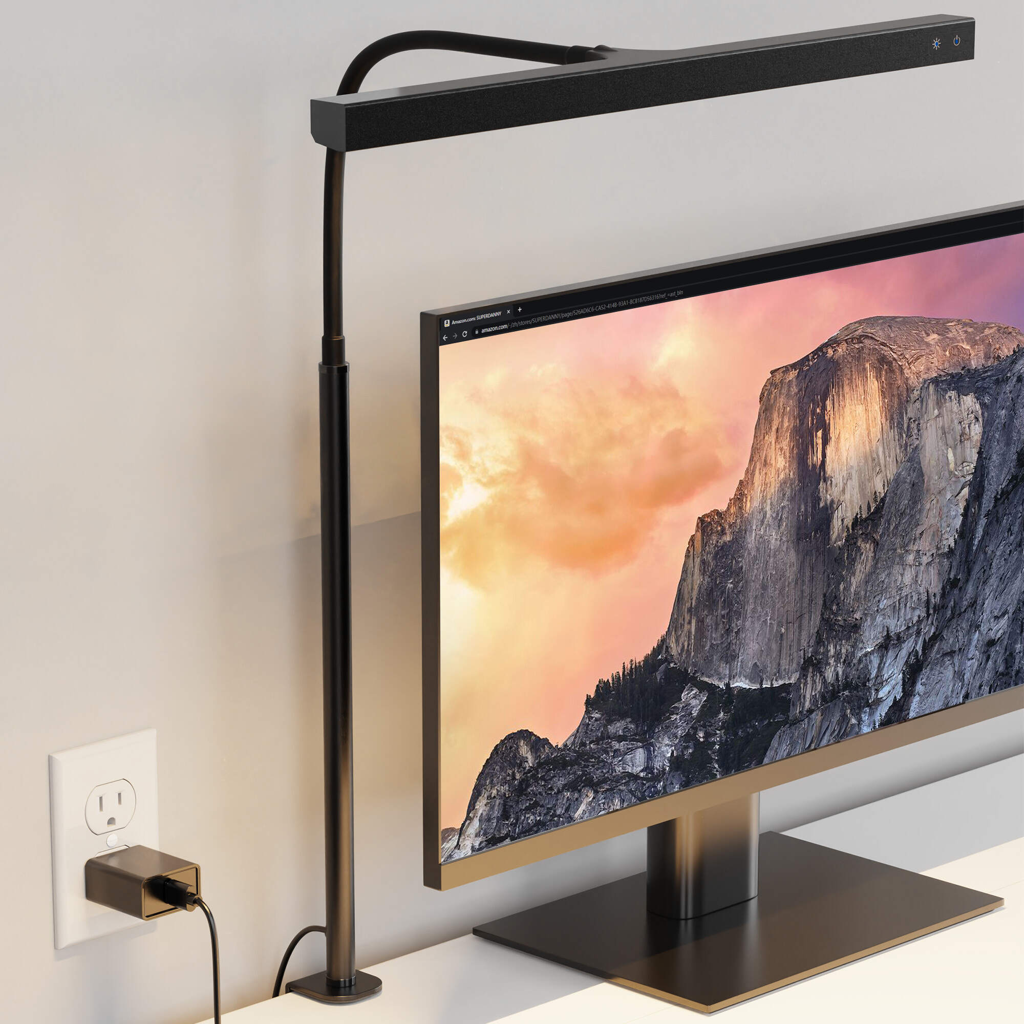 3 Color Modes, Stepless Dimming, Touch Control, USB Clamp Lamp for Reading, Working, Studying