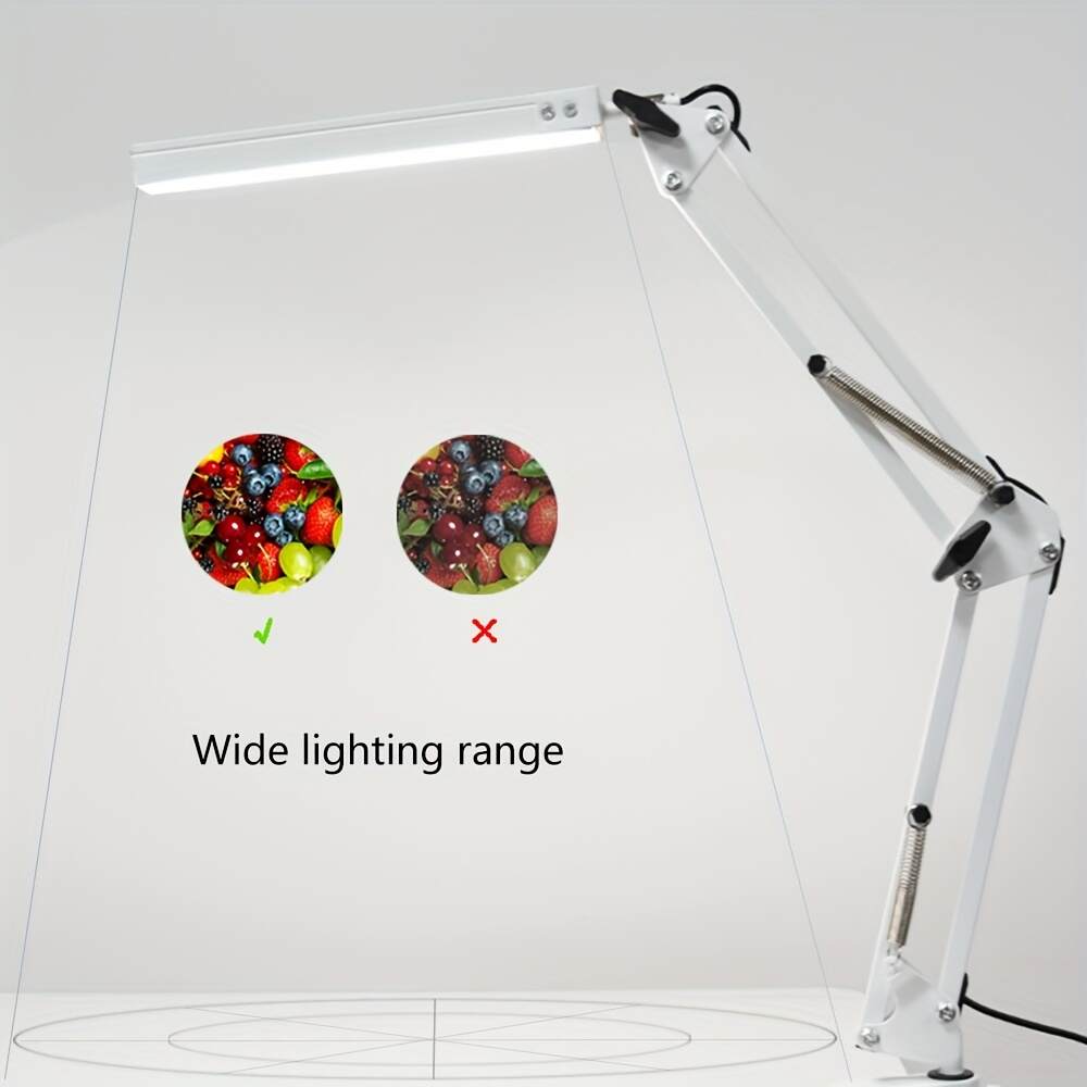 Adjustable LED Desk Lamp with Clamp - Foldable Arm, 3 Lighting Modes, USB Powered, Eye-Care Technology, Polished Metal Finish, Ideal for Office, Reading, and Study, Office Desk Light | Modern Desk Lamp | Metal Desk Lamp, Desk Lamps for Offic