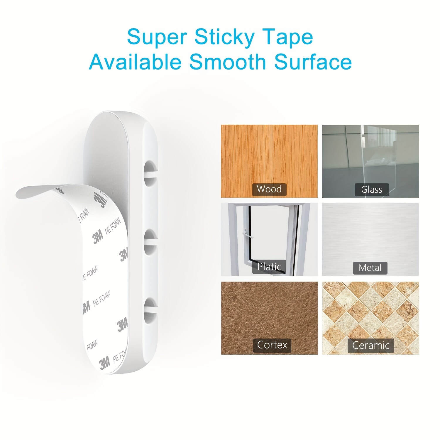 1pc 7/5/3 Slot Multi-Slot Cable Organizer Clip - Durable Plastic Cord Management System with Adhesive Backing for Desk, Car & Office - White USB Charging Cable Holder, Space-Saving Clean Design for Efficient Wire Organization, Cord Holder, Workspace Tidy,