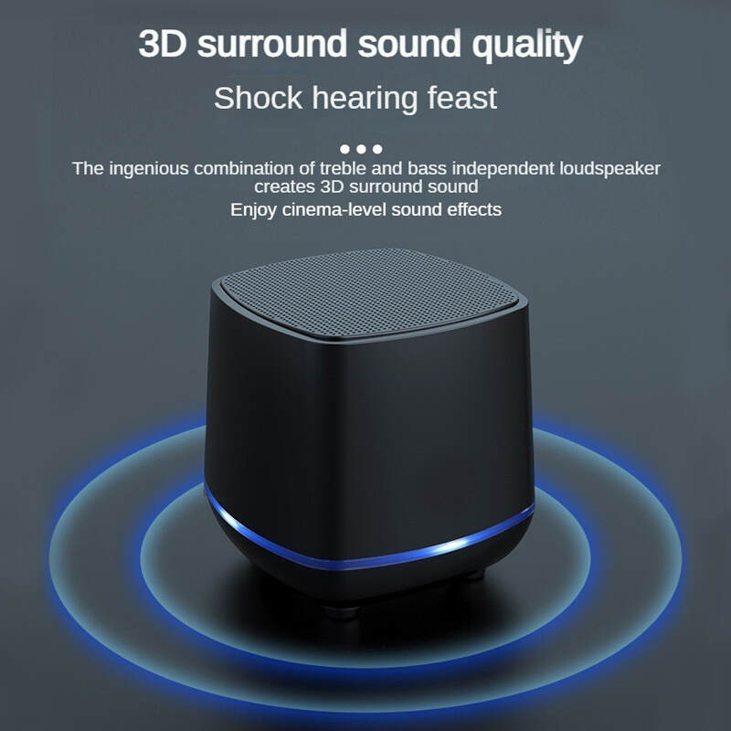 3D Surround Sound Round Speakers For PC - HiFi Stereo Portable Speakers With USB-C & 3.5mm Audio Jack, Vibrant RGB LED Lighting, Sleek Black Design - Ideal For Gaming & Home Theater Setups
