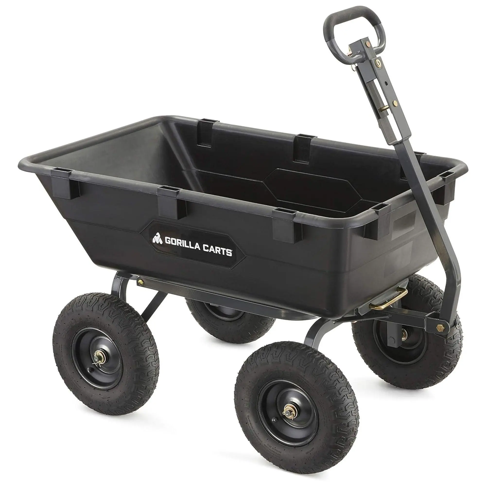 Heavy Duty Poly Yard Dump Cart – 600 lb / 800 lb / 1200 lb Utility Garden Wagon