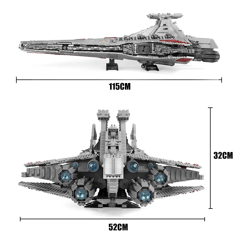 Star Spaceship Republic Attack Cruiser Building Block Toy UCS MOC Collection 6685 Pcs Replica Rocket Model Kit Model Aircraft