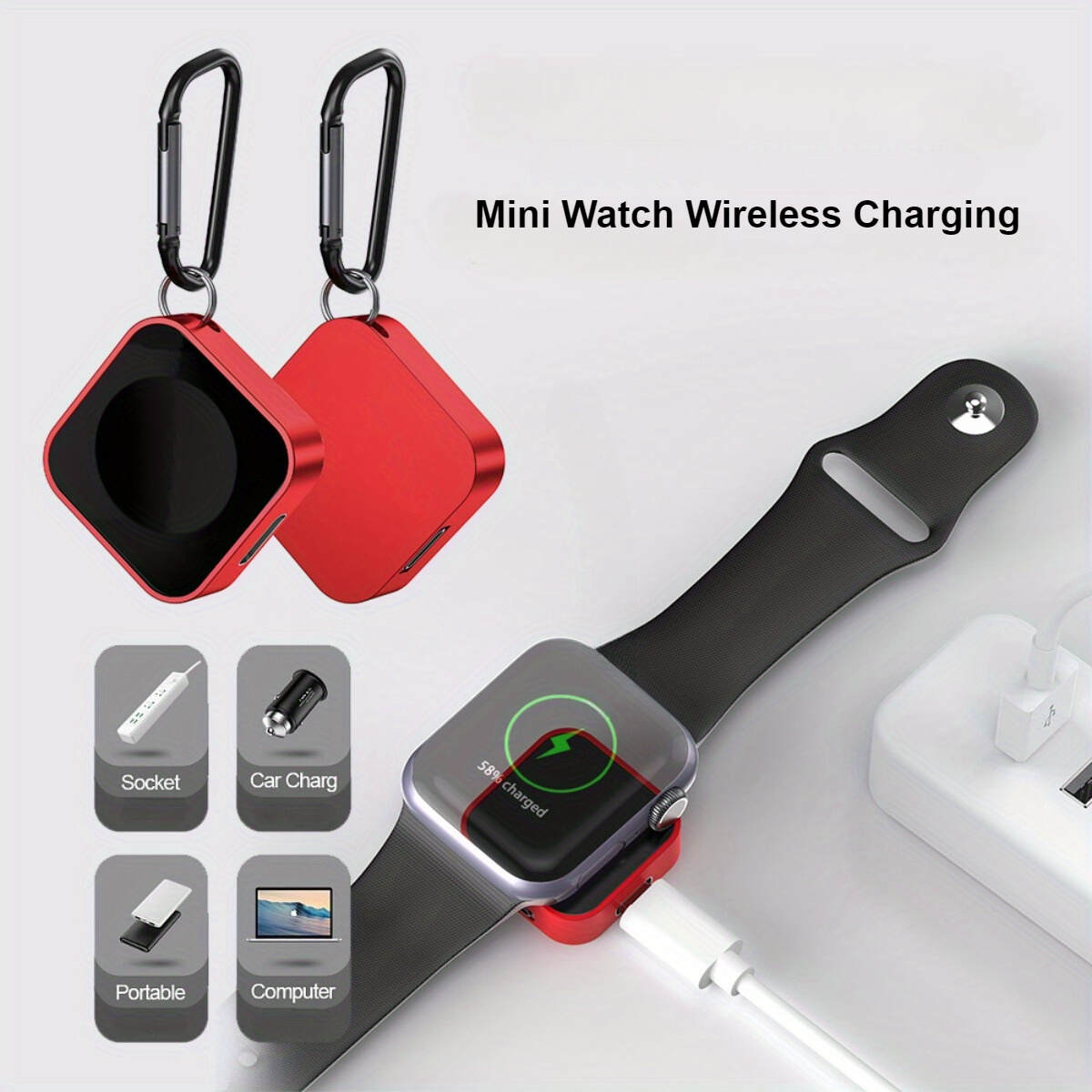 [Fast Charging, AppWatch Mini] Apple Watch Wireless Fast Charging - 5W Mini Portable Charger - Magnetic AppWatch