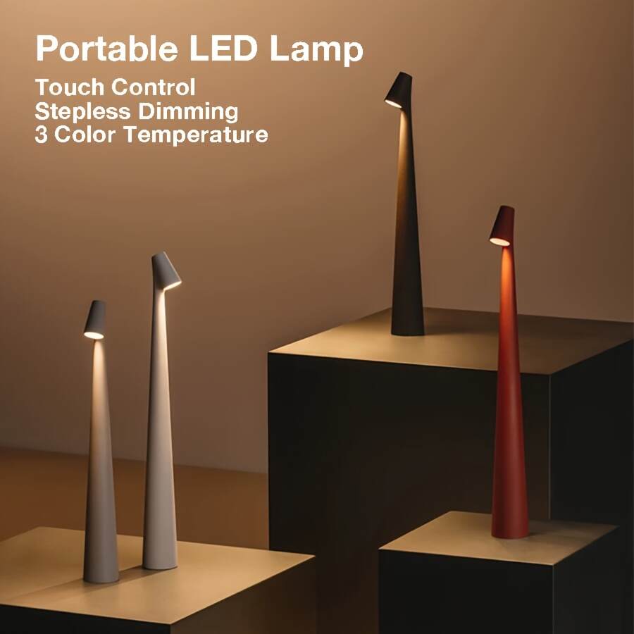 [Portable LED Lamp] Rechargeable Modern LED Table Lamp | Portable Touch Control for Home Decoration