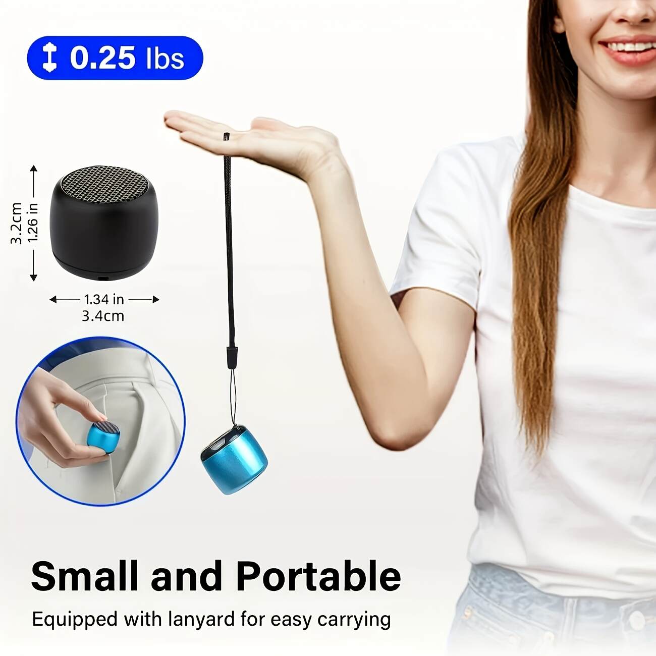 [Mini M1 Wireless Speaker] Wireless Mini M1 Speaker | Portable Music Player with Subwoofer, Sports Sound Box, Small Steel Cannon, for Any Smartphone