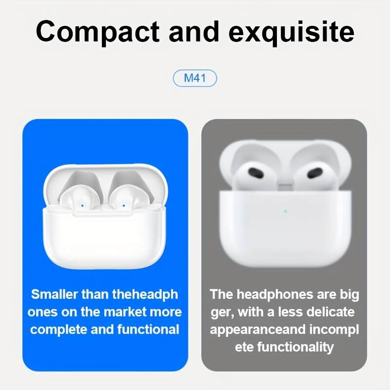 Wireless Earbuds with Volume Control, Semi-Open Design, High-Fidelity Sound, Touch Control, Lightweight for Gaming for Android for iPhone Cellphone Games Earpieces Smart Headphones