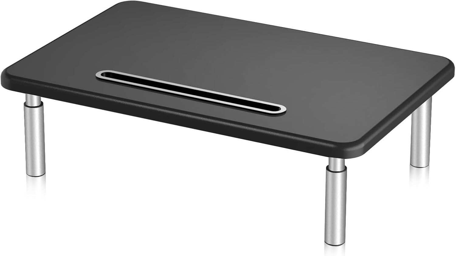 Computer Monitor Stand Riser,Monitor Riser for Laptop, Printer, Notebook and All Flat Screen TV Display with Vented Platform,3 Height Adjustable Laptop Riser,1 Pack,Black(MST003)