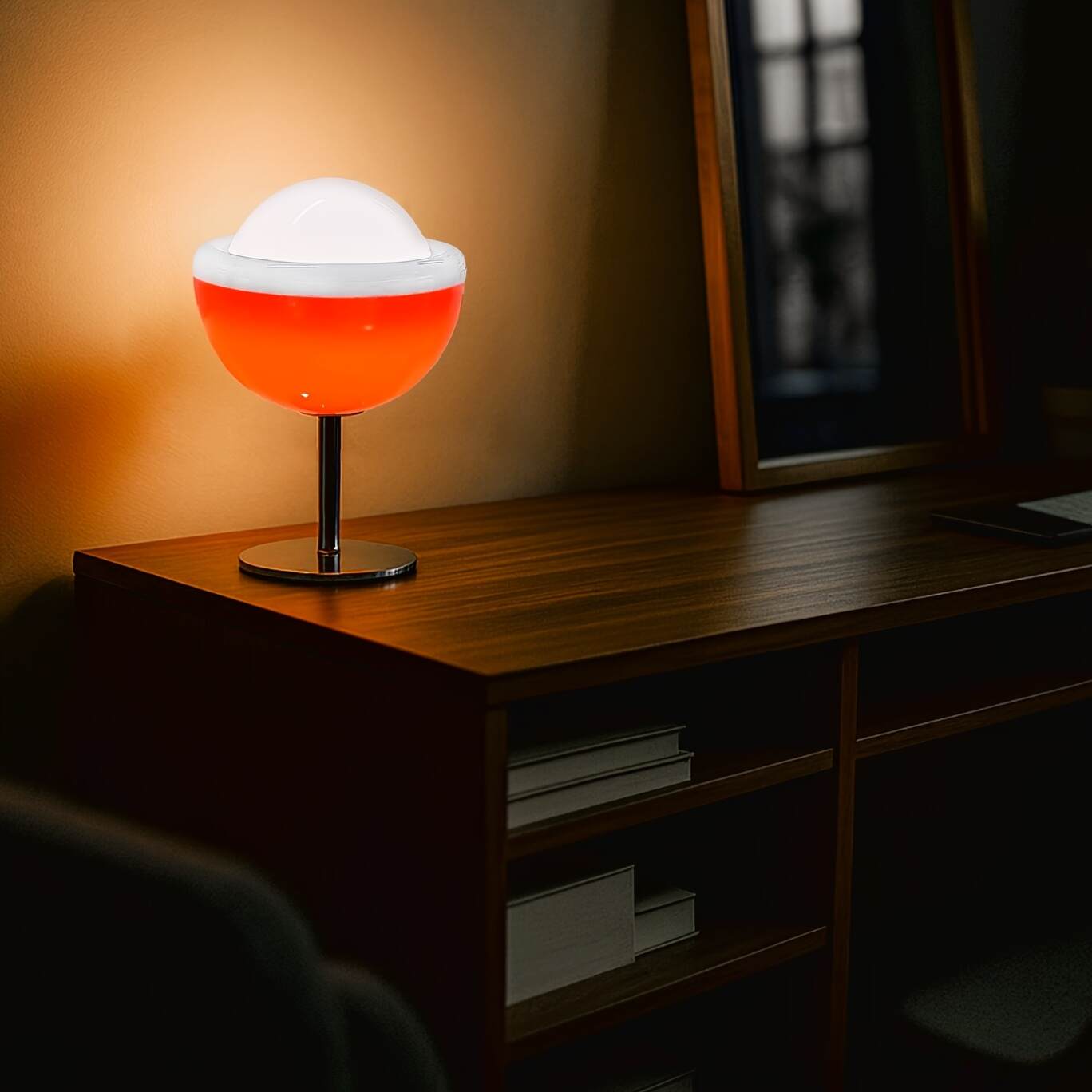 USB Desk Lamp - Soft and playful design, continuous dimming, tri-color lighting, suitable for bedroom, study or dining room, perfect for Christmas and Valentine's Day gifts, modern bedside night light