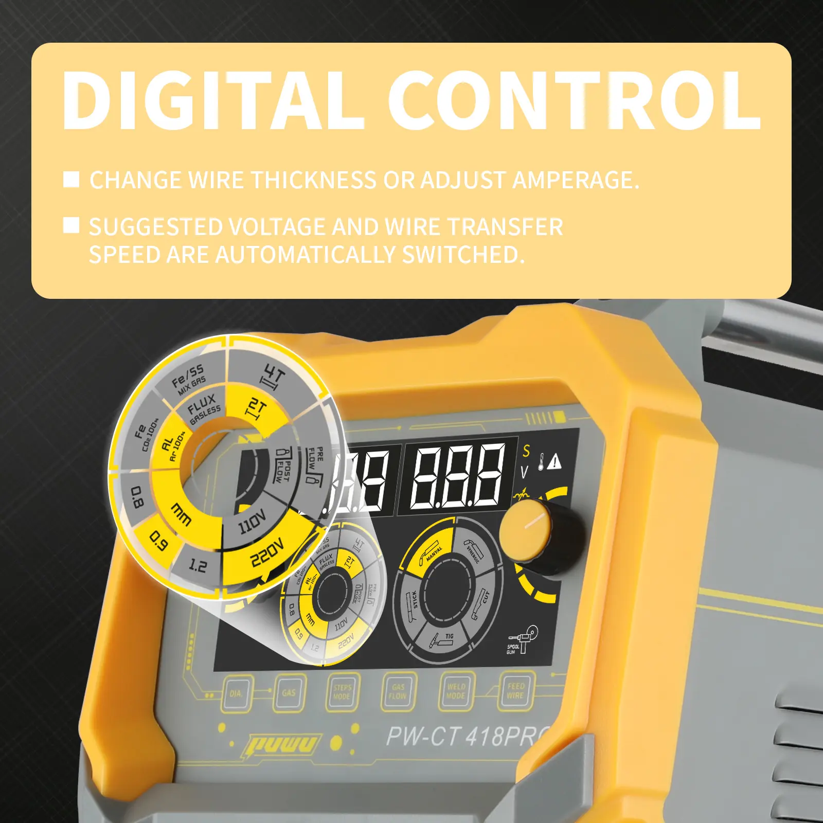 CT-418PRO Plasma Cutter Welder Gas MIG/Gasless MIG/HF TIG/Stick/CUT 5 in 1 Aluminum Welding Machine 110V/220V Dual Voltage IGBT Inverter LED Display MP200 Multi Process Welder with Accessories,summervibes