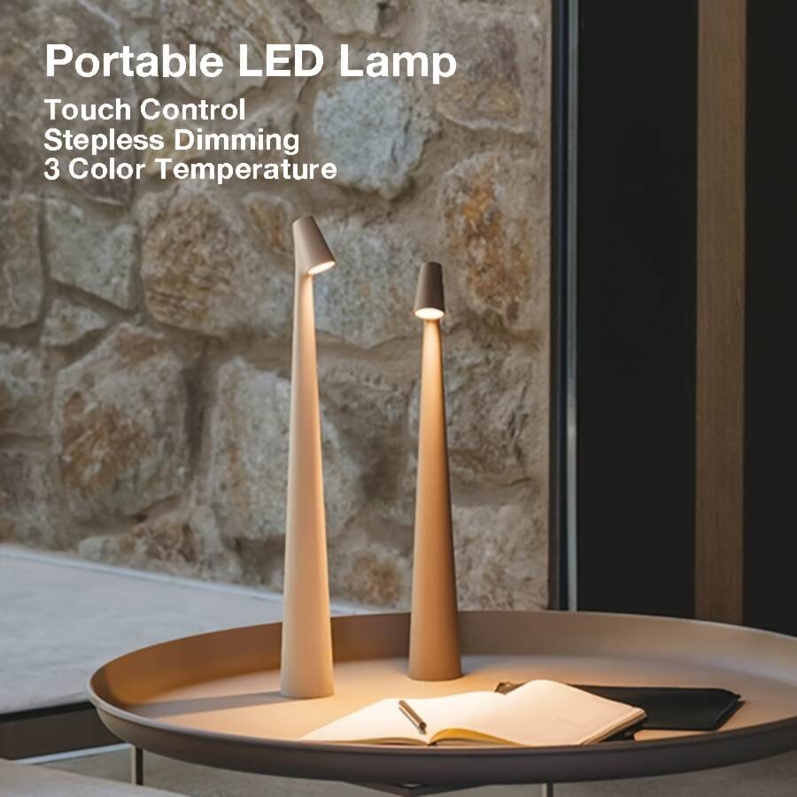 [Portable LED Lamp] Rechargeable Modern LED Table Lamp | Portable Touch Control for Home Decoration