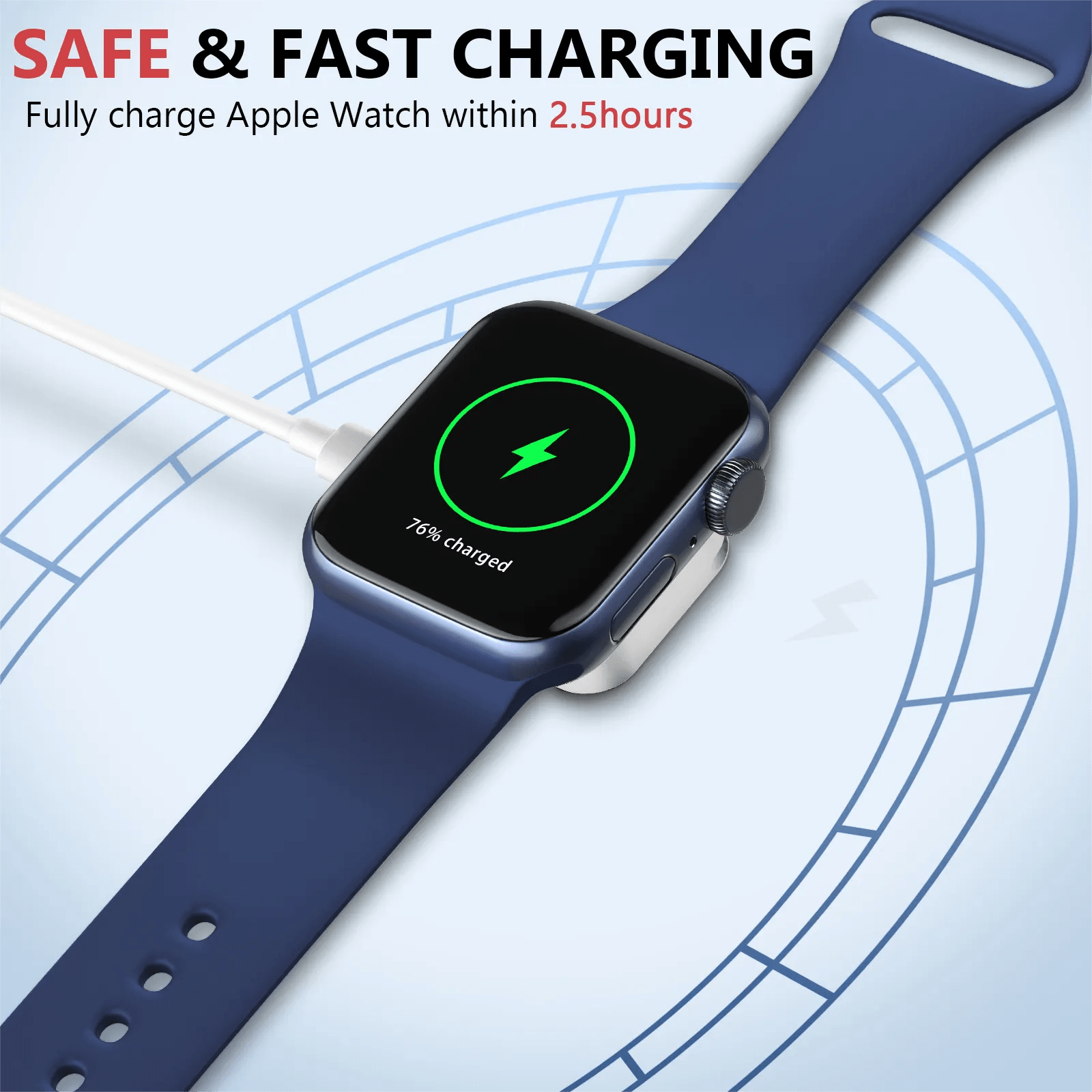 [Fast Charging, AppWatch Mini] Apple Watch Wireless Fast Charging - 5W Mini Portable Charger - Magnetic AppWatch
