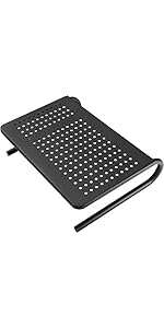 Computer Monitor Stand Riser,Monitor Riser for Laptop, Printer, Notebook and All Flat Screen TV Display with Vented Platform,3 Height Adjustable Laptop Riser,1 Pack,Black(MST003)