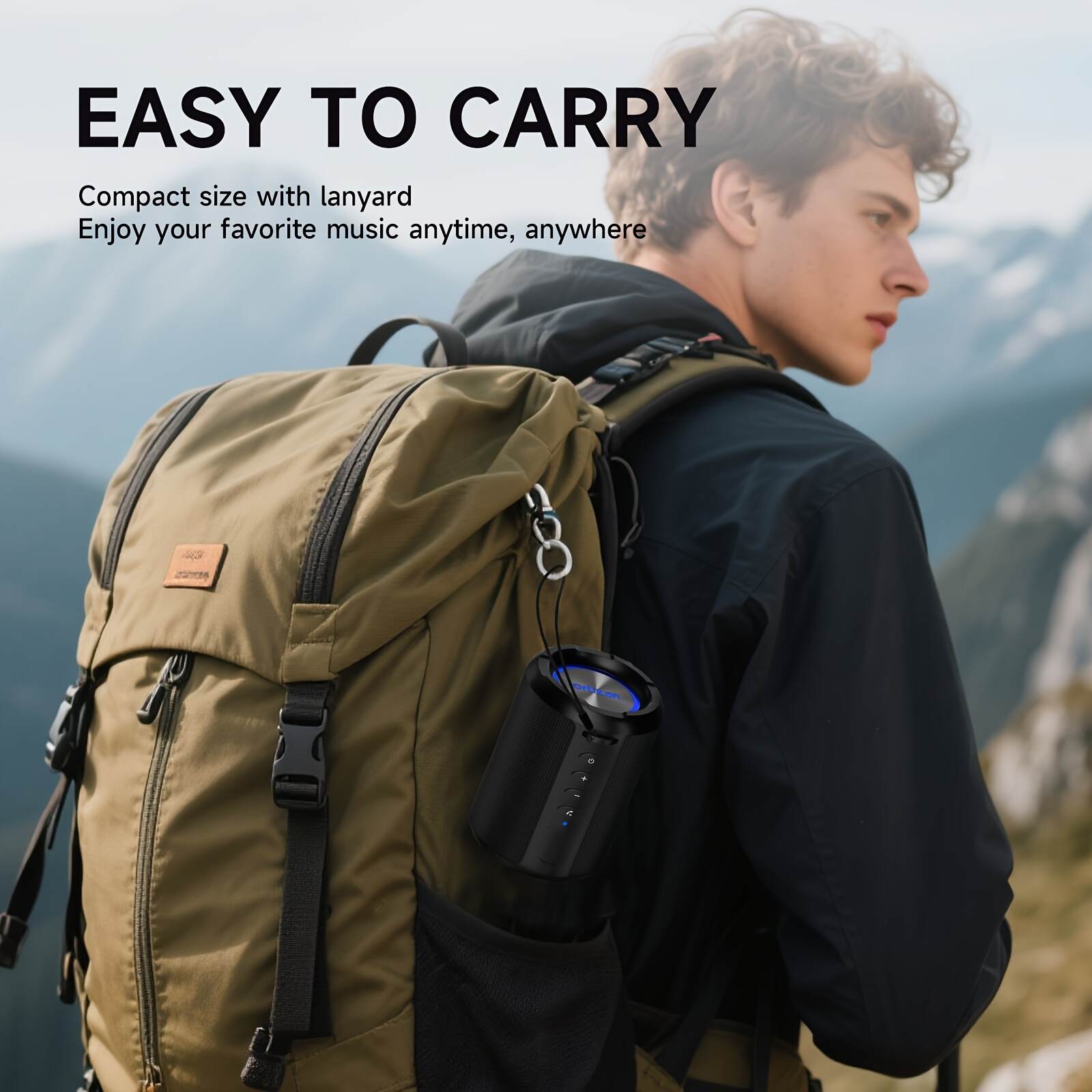 X9S Wireless Speaker Portable Outdoor Sports Speaker, 15W Loud Stereo Portable Wireless Speaker, Deep Bass, Wireless 5.3, RGB Lights, Dual Pairing, 24 Hour Playback Time, Lightweight UsB-C Connectivity, No Quick Charge Required