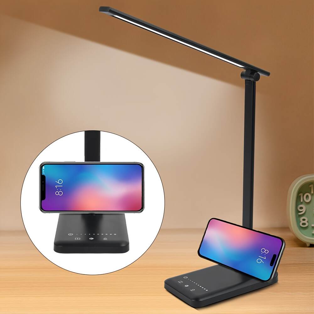 [Timer Desk Lamp] Adjustable Brightness/Color USB Plug-in Study Desk Lamp with 45-Minute Timer