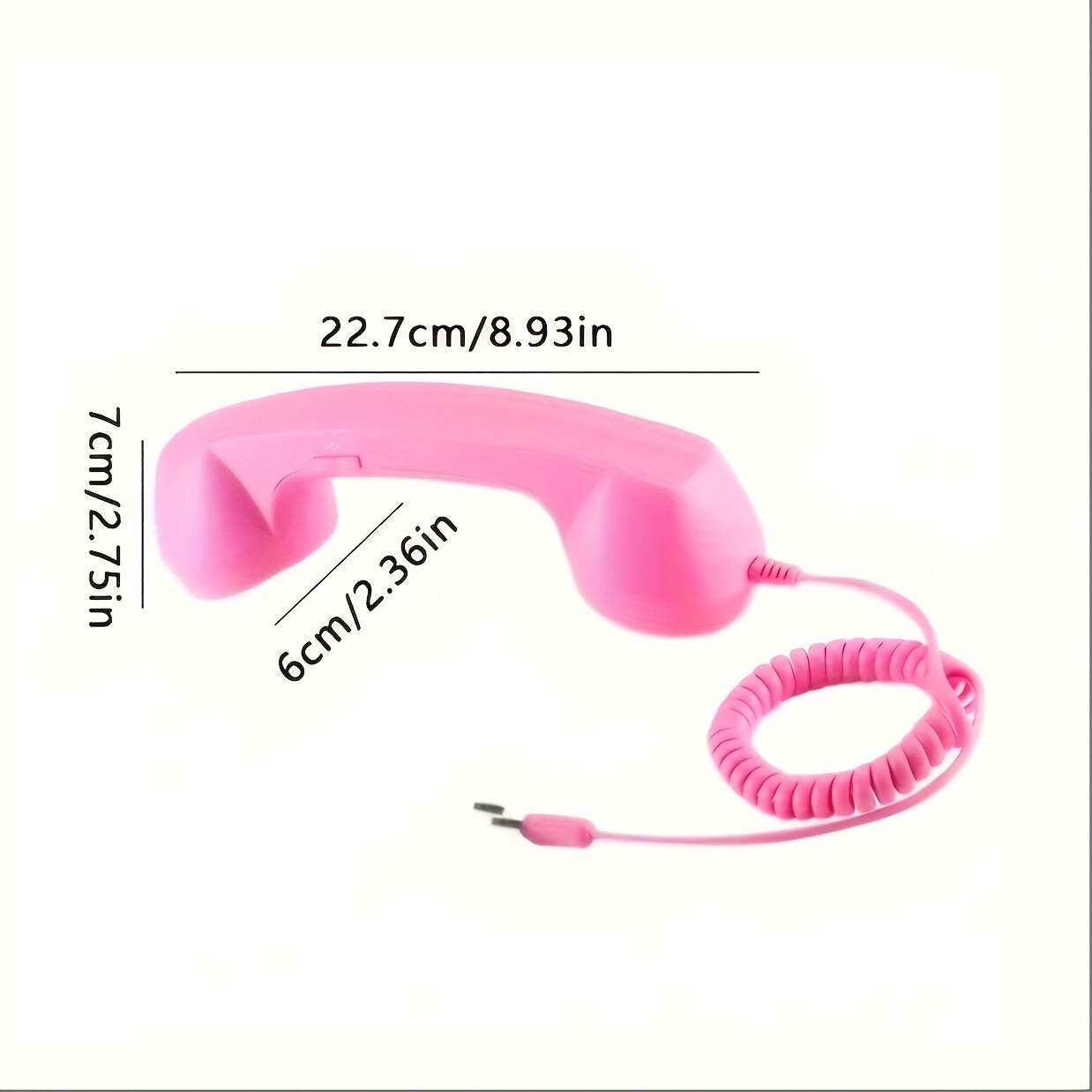 Back-to-School Gift: Pink Retro Phone Earpiece - Trendy Anti-Radiation Headset for Girls, 3.5mm Universal Plug, Compatible with Phones & Computers (Gift Box Not Included)