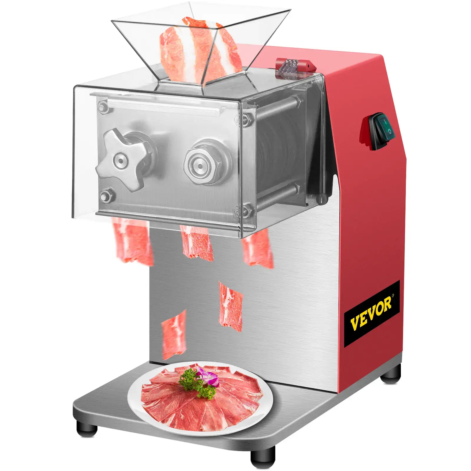 Commercial Meat Cutting Machine, Various specifications, Meat Shredding Machine, Stainless Steel Restaurant Food Cutter, for Kitchen Supermarket Lamb Beef Chicken