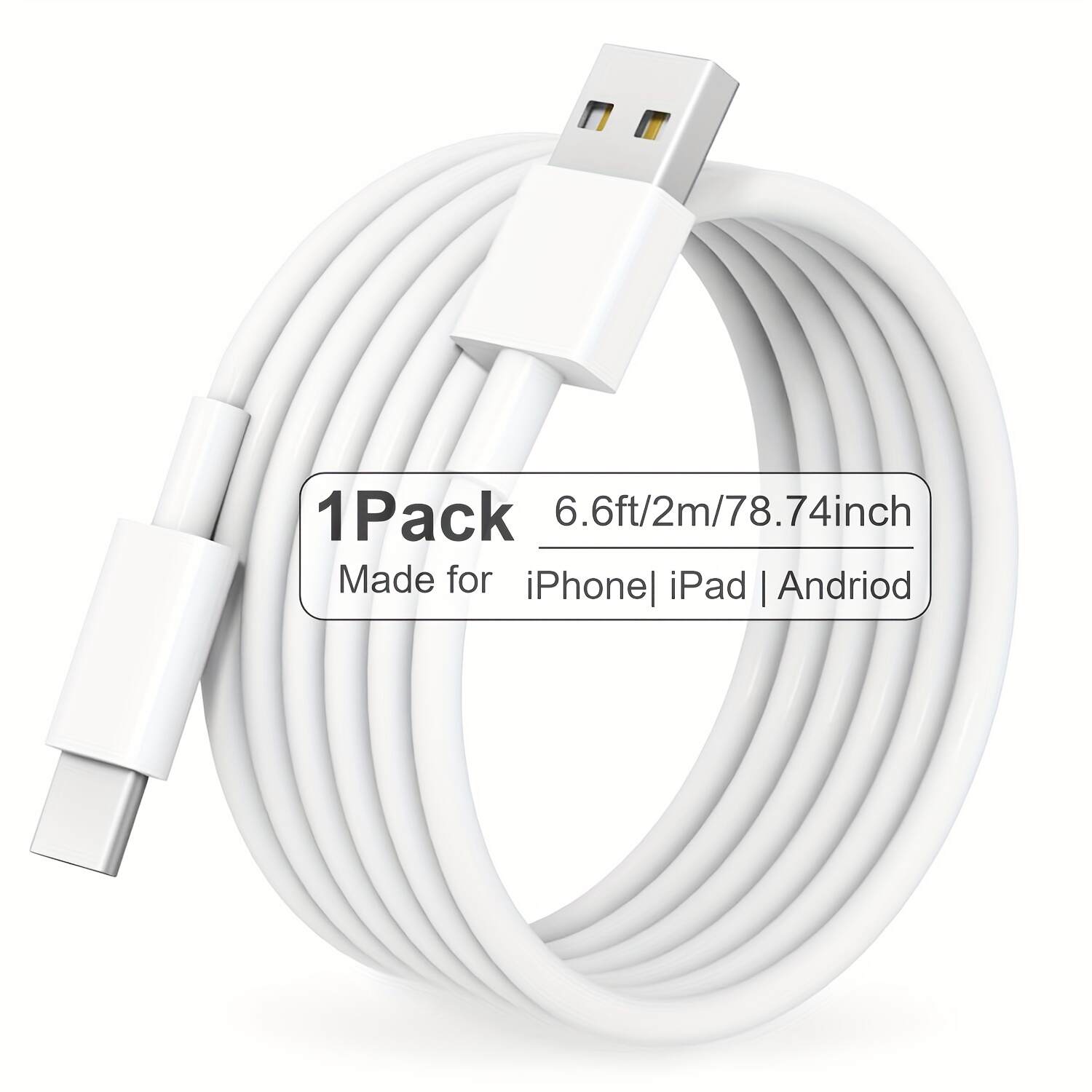 Car Charger for iPhone 16 15 Carplay Cable, 2pcs/1pc [3FT+6FT] USB A to USB C Charging Cord for iPhone 16 15/Plus/Pro Max, for iPad Pro 12.9/11, Air 6th/5th/4th Gen, Mini 6th Gen, Samsung, Google, LG and More