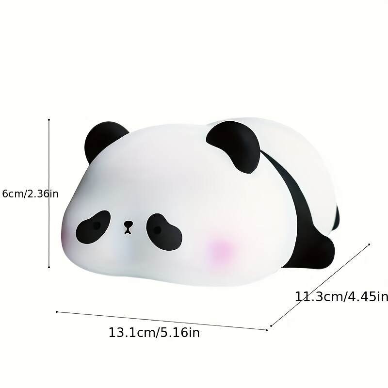 Adorable Panda Touch-Activated Sleep Light - USB Rechargeable, Soft LED Night Lamp with Color Changing - Perfect Gift for Boys, Girls, and Friends - Ideal for Christmas, Birthdays, and Panda Room Decor