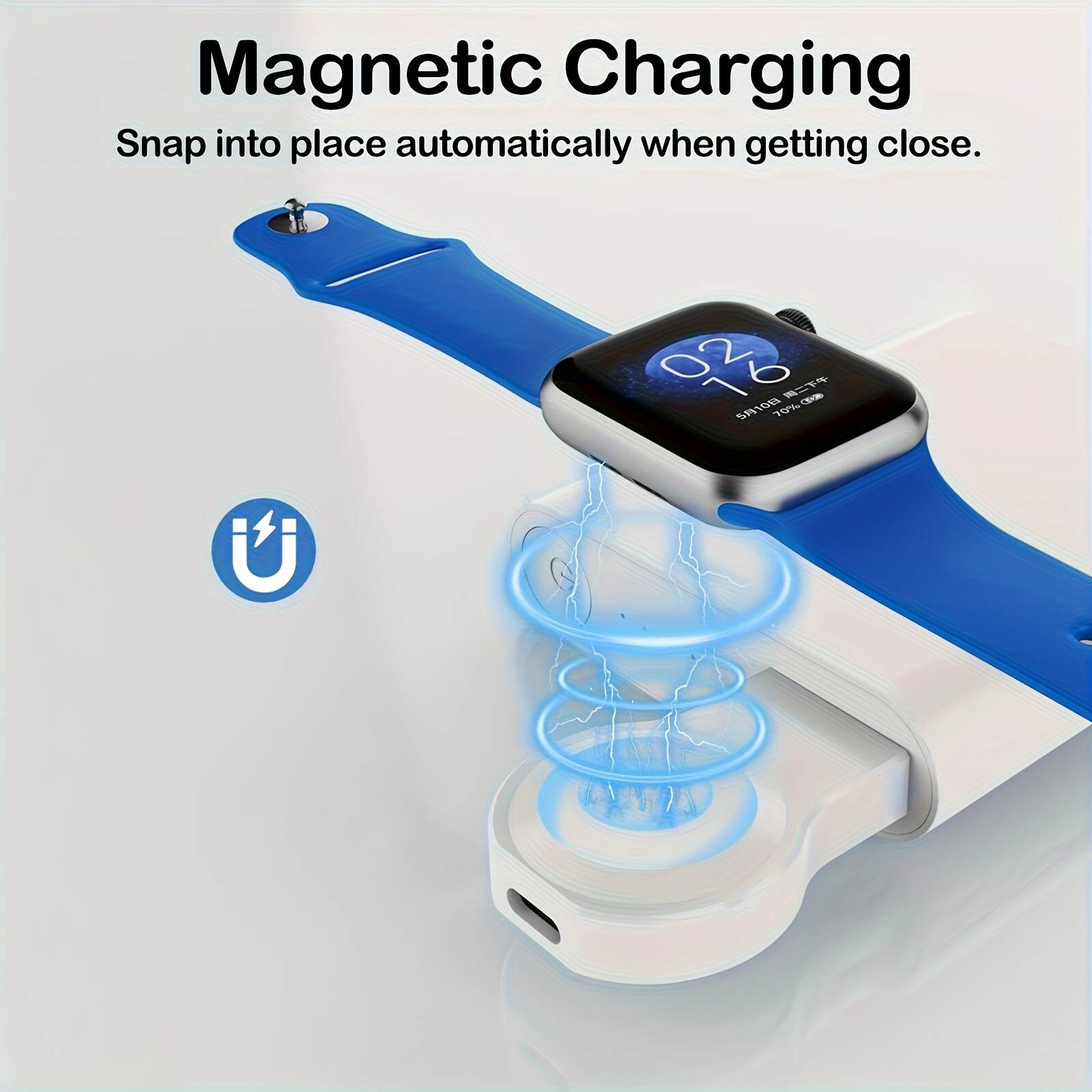 Portable Wireless for iwatch Charger | Fast Charging Magnetic Cordless Car Travel Charger For IWatch Series 9 8 7 6 5 4 3 2 1 SE Ultra 2 Ultra
